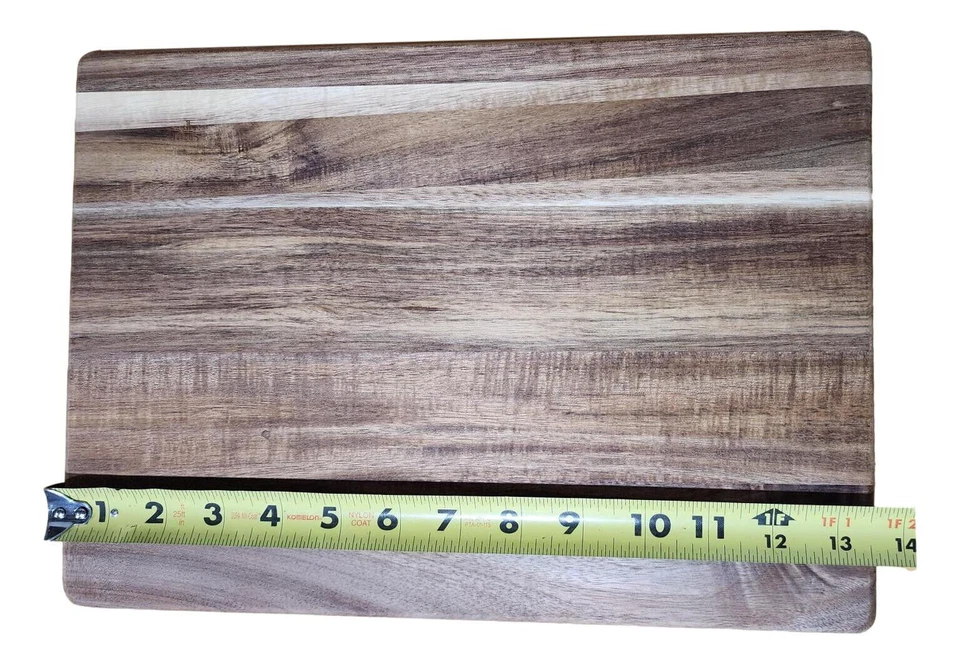 LOTE A GRANEL 16 PIEZAS 13 x 9" Marrón Tostado Madera Acacia Tablas de Cortar Grabado Láser Foto 3 de 4