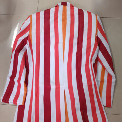 Yellow and Orange Stripe Jacket and White Pants | eBay