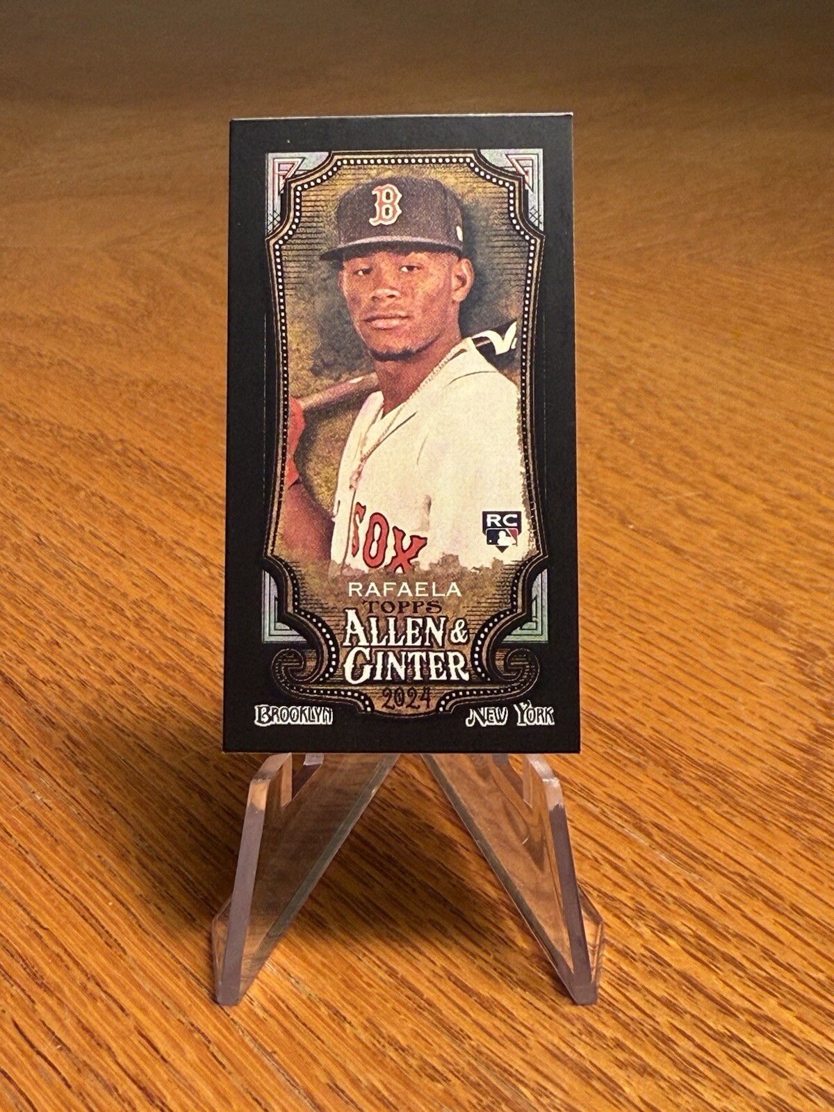 2024 Topps Allen & Ginter - Mini Black Border #77 Ceddanne Rafaela (RC)