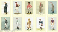 Set of 10 x A4 Art Prints: Horse Racing - Jockey Prints
