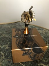 JayStrongwater elephant metal/crystal stopper,new