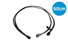 (9,83 EUR/m) Alphacool Y-Kabel 4Pin PWM auf 2x 4Pin PWM - Schwarz 60cm
