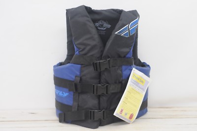 New W Tags Mens S/M Fly Racing Nylon Vest Life Jacket Jet Ski Jacket Black 