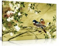 Oriental Canvas Art Birds Plum Blossom Canvas Wall Art Picture Print