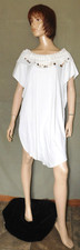 Vintage Cole of California White Shell Beach Cover Up, M, One Size, Sea Shells