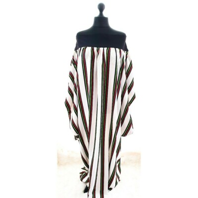 African Long Full Length Kaftan Boubou Off Shoulder Maxi Dress UK 18-20