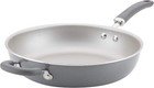Rachael Ray Deep Frying Pan 12.5" Nonstick Silicone Handle Aluminum Skillet-Gray