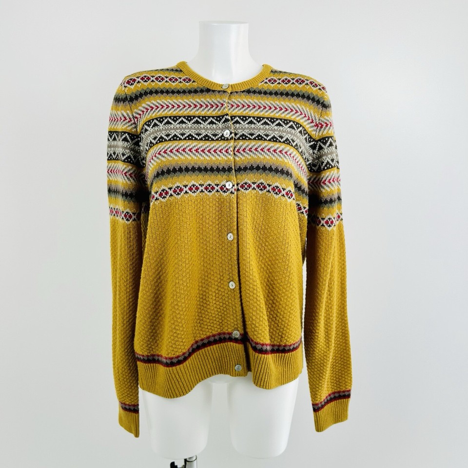 Fair Isle Cardigan Country Rose Sz L Fits UK 14 16 WW2 Land Girl 40s
