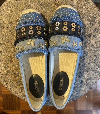 BNIB MICHAEL Michael Kors Women's DENIM Tibby Studded