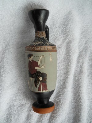 Vintage Greek Mini Vase Lekythos Attic By Stocfhaprsis Ebay