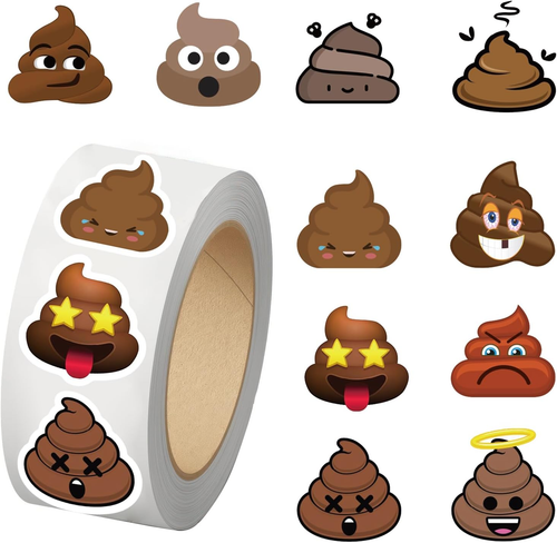 500PCS Funny Poop Stickers for Kids - Waterproof Vinyl Party Favors - Picture 10 of 12