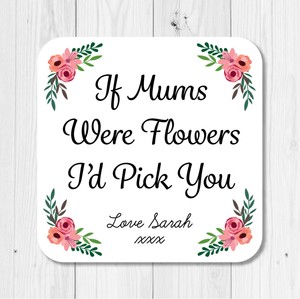 Number One Mum Mothers Day Birthday Gift Wooden Drinks CoasterMat Present