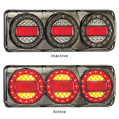 PAIR LED COMBO LIGHTS TRUCK TRAILER CARAVAN FLOAT MaxilampC3XRR - Picture 1 of 3