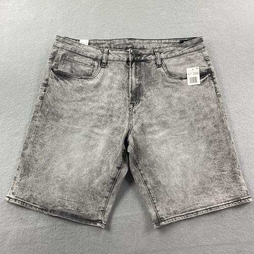 Buffalo David Bitton Shorts Mens 38 Gray Denim Relaxed Straight Dean Casual