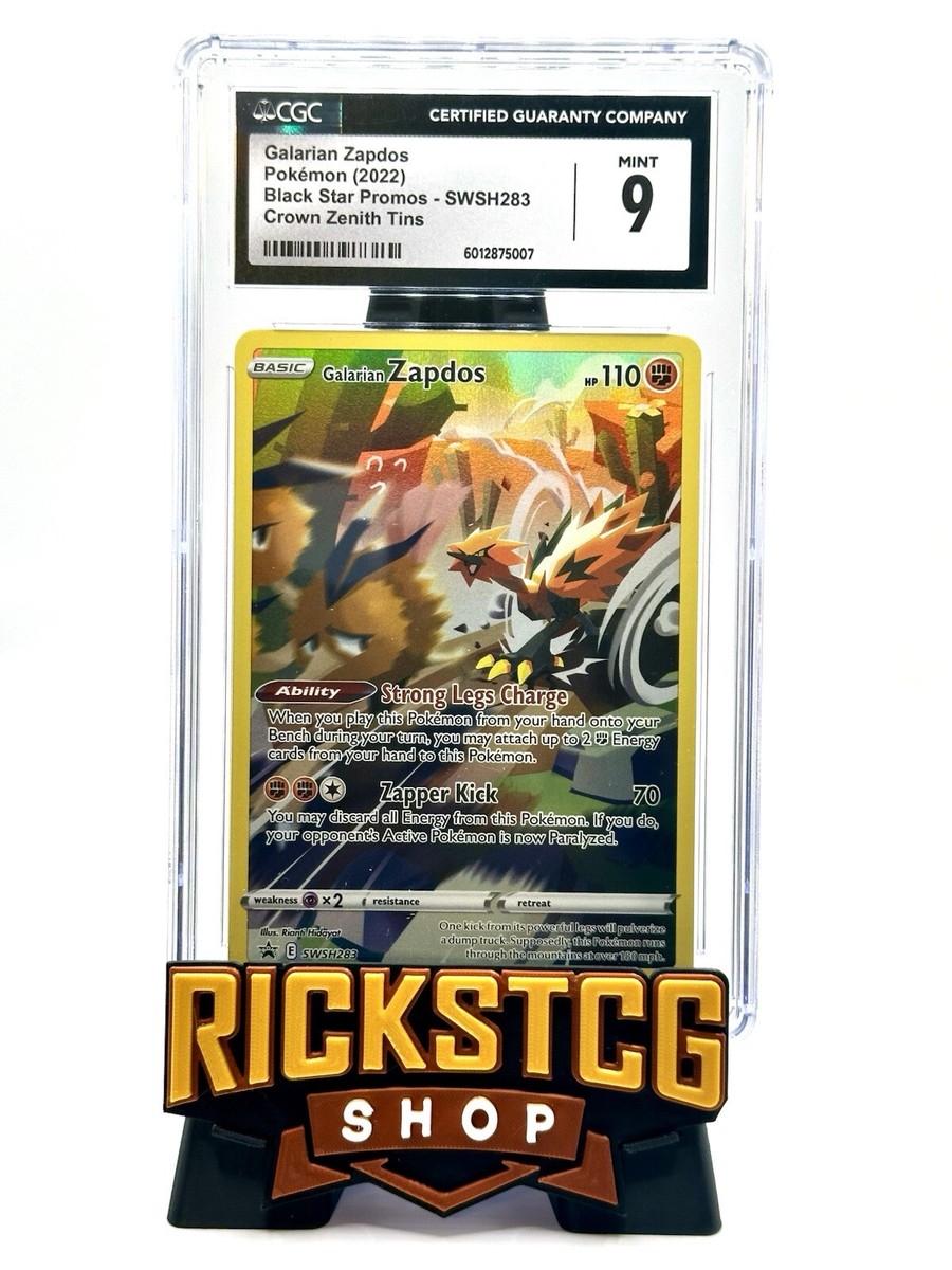 CGC 9 Galarian Zapdos SWSH283 Black Star Promo Full Art Pokemon
