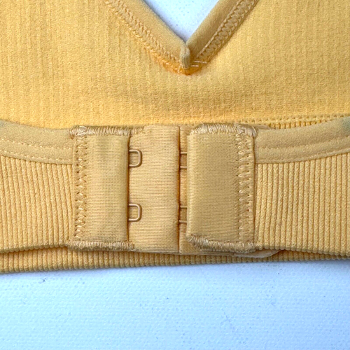 Hanes Originals Womens Size S Seamless Triangle Ribbed Bralette Solid Yellow - Bild 8 von 9