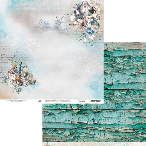 Scrapbooking doppelseitiges Papier 12 x 12, Kunstalchemie, Meeresgeschichten - Bild 7 von 9