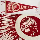 1950’s Cleveland Indians Mid Size Pennant Flag Banner 11x28.5  Ohio Wahoo — photo 1