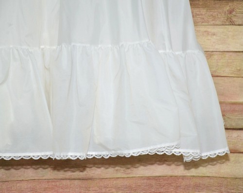 Vintage White Slip Crinoline Petticoat Size S Elastic Waist Tulle Wedding Formal - Picture 3 of 11