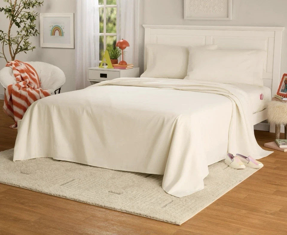 Mainstays Becky G & Alejandra Seashell Beige Bed Sheet Set, Full - Image 4 of 4