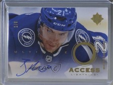 2019-20 Ultimate Collection Access Jersey Gold 2/6 Brayden Point Patch Auto um0