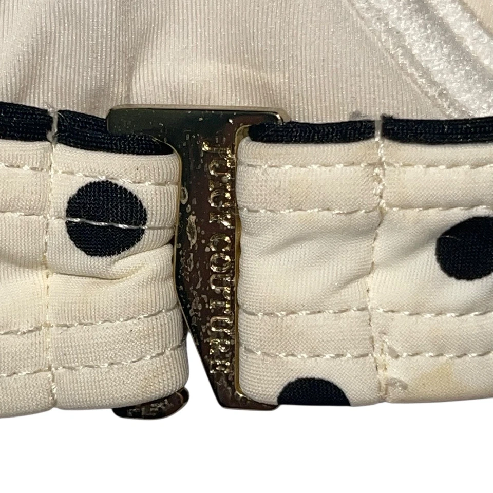 Top de bikini Juicy Couture Itsy Bitsy a lunares con aros M retro vintage clásico Foto 4 de 4