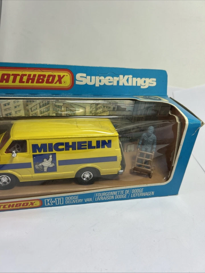 VHTF Matchbox Super Kings K-11 Michelin Tires Dodge Delivery Van NIB UNPUNCHED - Image 2 of 4