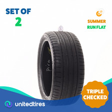Set Of 2 Used 25535r19 Bridgestone Turanza T005 Rft 96y - 6.532 Set Of 2 Used 25535r19 Bridgestone Turanza T005 Rft 96y - 6.532