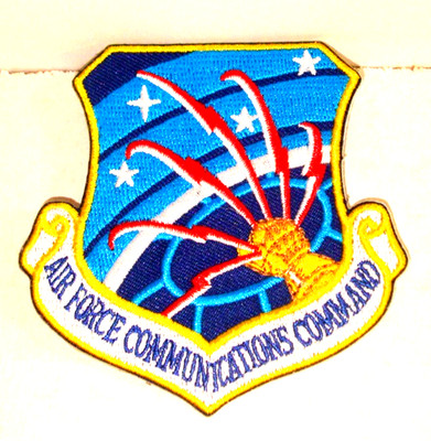 AIR FORCE COMMUNICATIONS COMMAND  IRON ON PATCH  3 inch