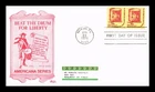 Dr Jim Stamps FDC 7.9c Beat Drum For Liberty Bulk Rate Coil Pair Bazaar Cachet