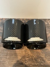 Paar JCW Carbon Schwarz Auspuffblenden f&uuml;r Mini R56 R57 R58 R59 Cooper S JCW