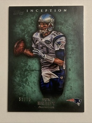 2012 Topps Inception Tom Brady Green SP 51/75 Patriots HOF GOAT