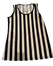 NWT Mato & Hash Referee Tank Top Unisex Wait Staff Halloween Costume Lg