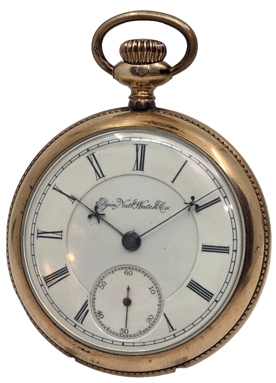 1888 Elgin BW Raymond 18s 15j Grade 77 GF Railroad Grade Pocket Watch