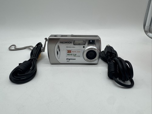 Samsung Digimax 301 Digital Camera 3.2 Megapixel 3X Zoom Tested Working W/ Cords