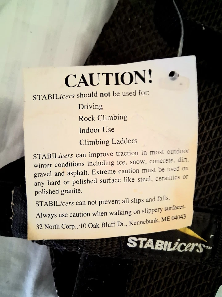 Chuteiras de gelo e fluxo resistentes STABILicers para homens lisos e escorregadios tamanho médio 8-10 - Imagem 3 de 4