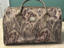 Vintage Diane Von Furstenberg Tapestry Floral Travel Duffel Bag