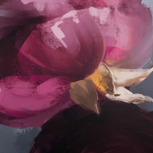 Uttermost 32481 Plum Ranculus 51" x 51" Framed Floral Painting - Hand Painted - Picture 3 of 5