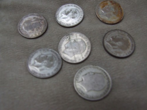 J7 OFFERS COMBINE BRITISH SILVER COIN GEORGE V - 1924 FLORIN TWO SHILLING X7 - Picture 6 of 6