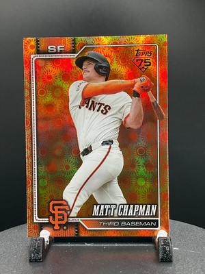 2026 Topps Series 2 Orange ''SUN'' Holo Foil Parallel #561 Matt Chapman, San Franc