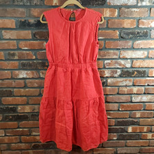 Everlane Sleeveless Open-back Tiered Linen Midi Dress Summer Feminine Women's 6