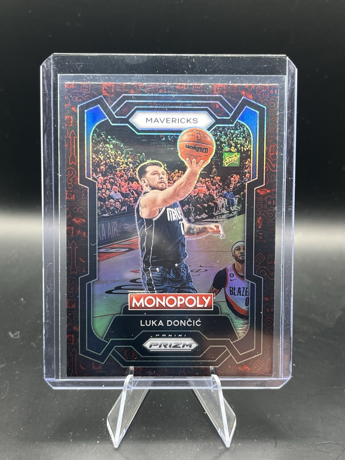 2023-24 Prizm Monopoly - Luka Doncic Classic Icons Red Pattern #22 Mavericks