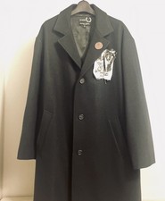 Used 2021 SS Raf Simons Fred Perry Wool Chesterfield Coat Long Coat Size S