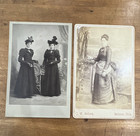 J.W. Sellars Lot of 2 Antique Sepia Cabinet Card Studio Portraits of Women — photo 1