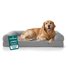 FurHaven Cooling Gel Dog Bed for Large Dogs, L-Shaped Chaise with Cool Gel-Top F