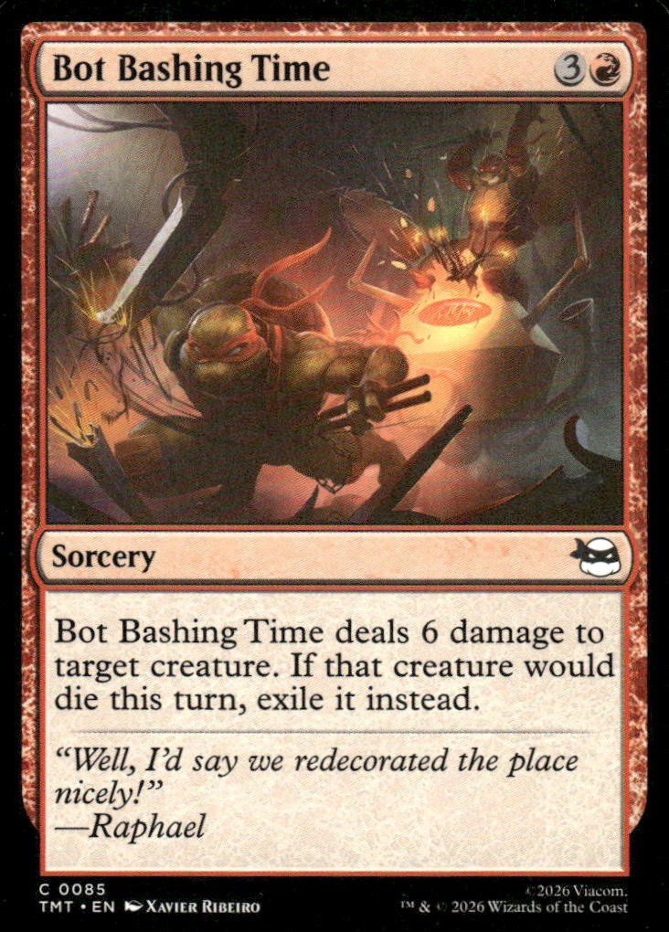 Bot Bashing Time C0085 TMNT MTG Magic the Gathering card