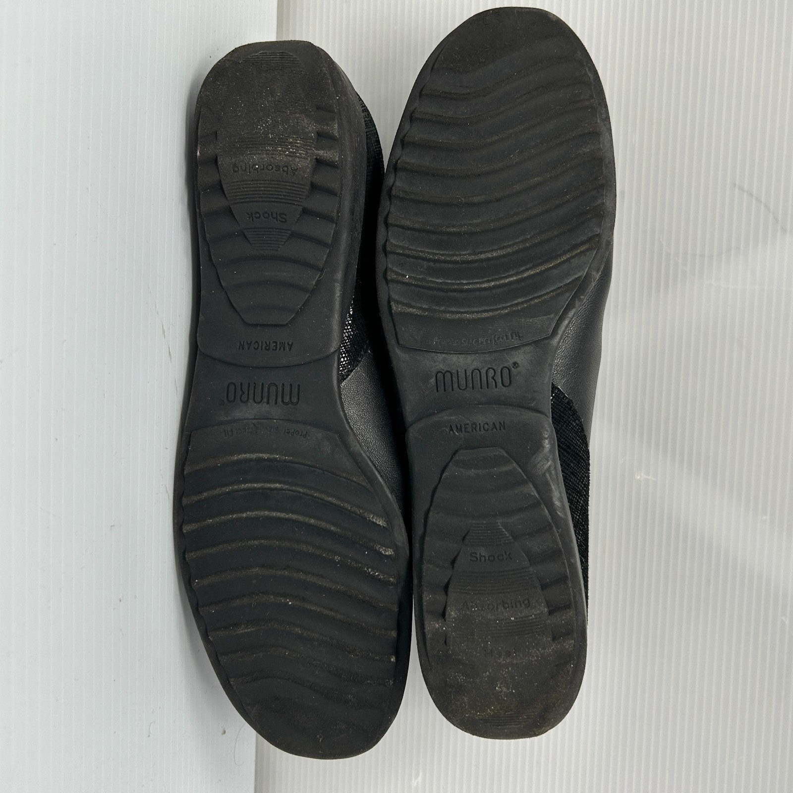 Munro Sydney Shoes Womens 10 Casual Black Leather Crosshatch Lace Up Sneakers