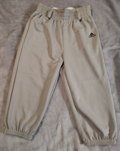 ADIDAS AEROREADY Baseball Pull Up Pants Youth Boys White Size XS In Gray