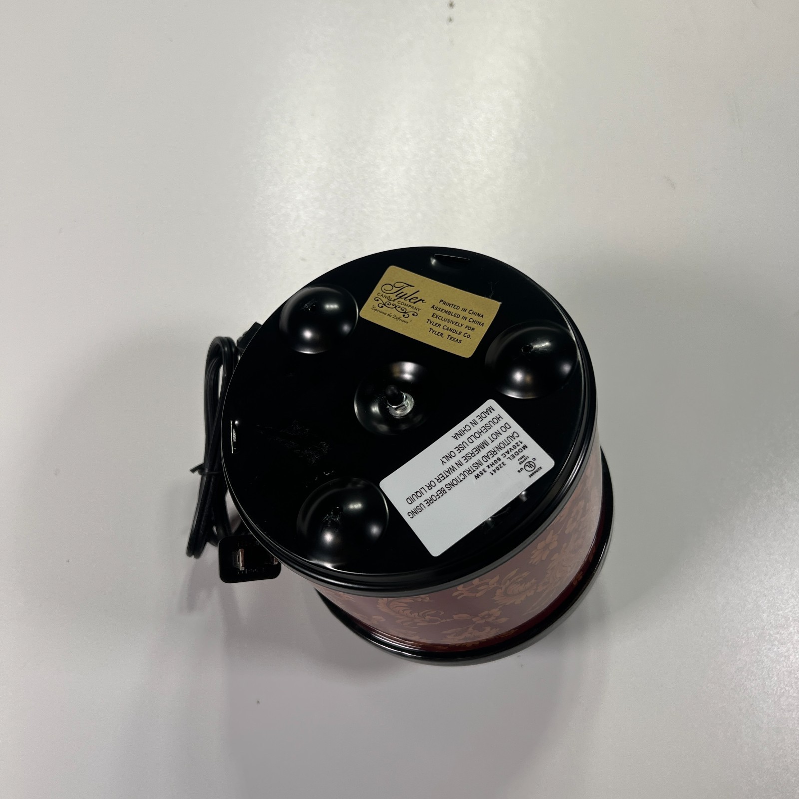 Tyler Candle Company Model 8 Electric Wax Warmer Potpourri Melter Floral Damask 