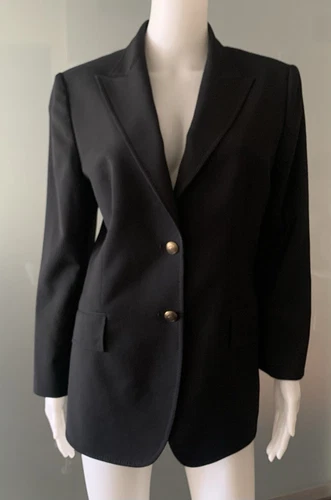 GIACCA BLAZER VALENTINO ROMA LANA NERA taglia 12 14 MADE IN ITALY IMMACOLATA